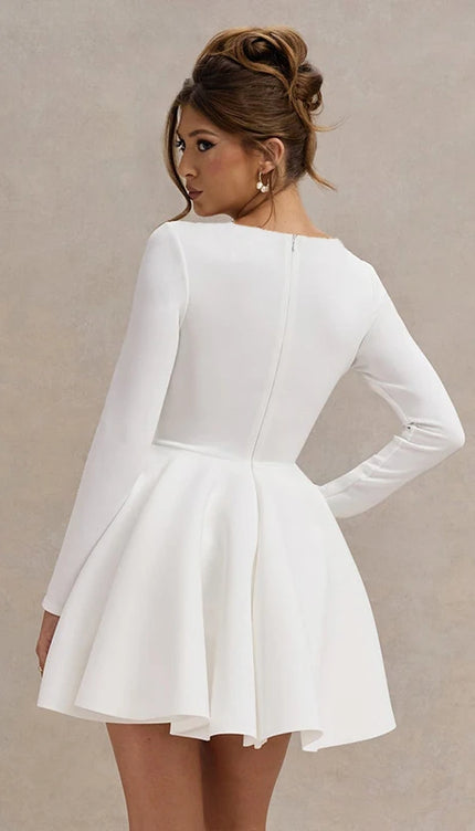 Robe cocktail blanche - Robe Addict