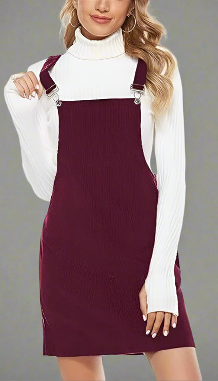 Robe salopette en velours - Robe Addict