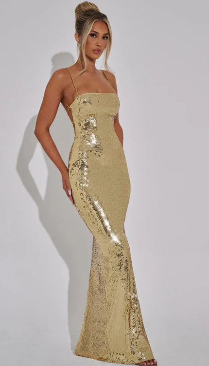 Robe sequin or - Robe Addict