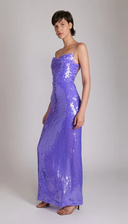 Robe sequin violet - Robe Addict