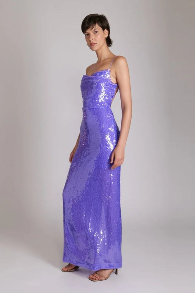 Robe sequin violet - Robe Addict