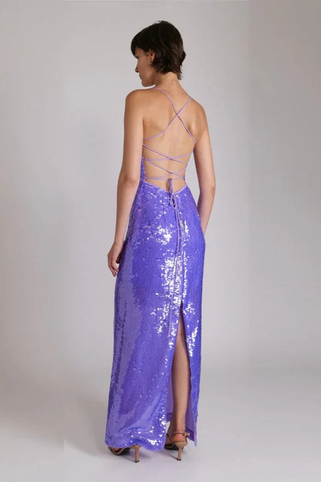 Robe sequin violet - Robe Addict