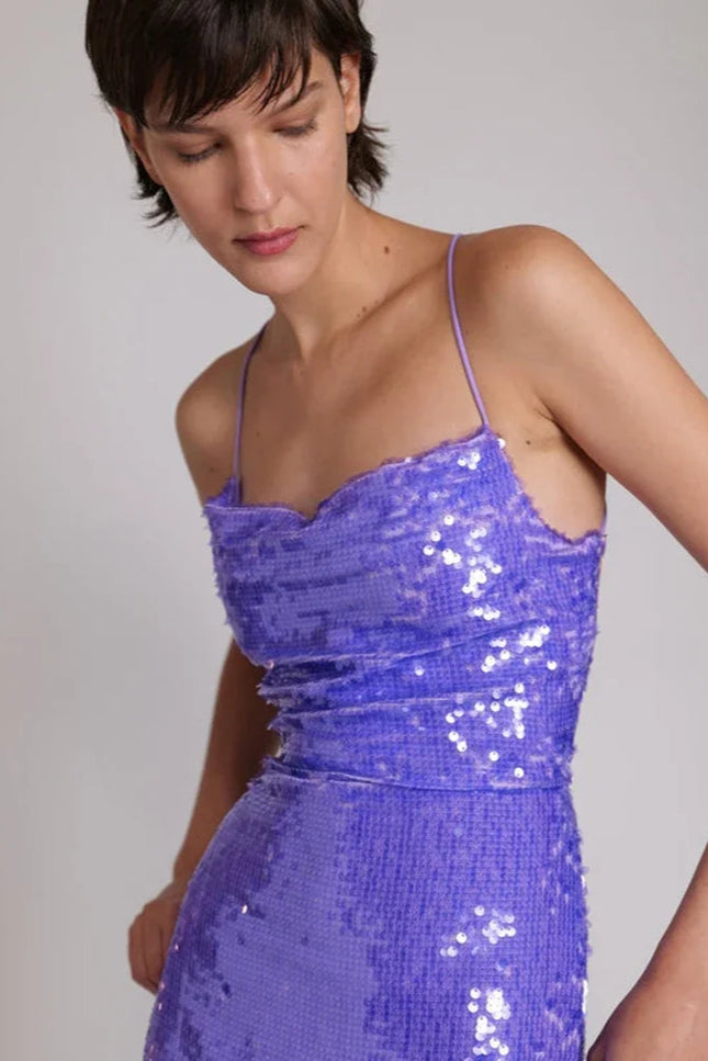 Robe sequin violet - Robe Addict