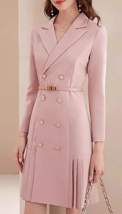 Robe tailleur rose - Robe Addict