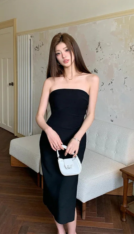 Robe tube noir - Robe Addict