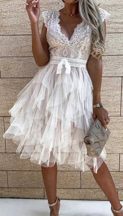 Robe tulle et dentelle - Robe Addict