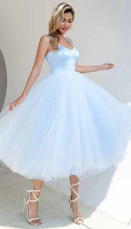 Robe tulle bleu - Robe Addict