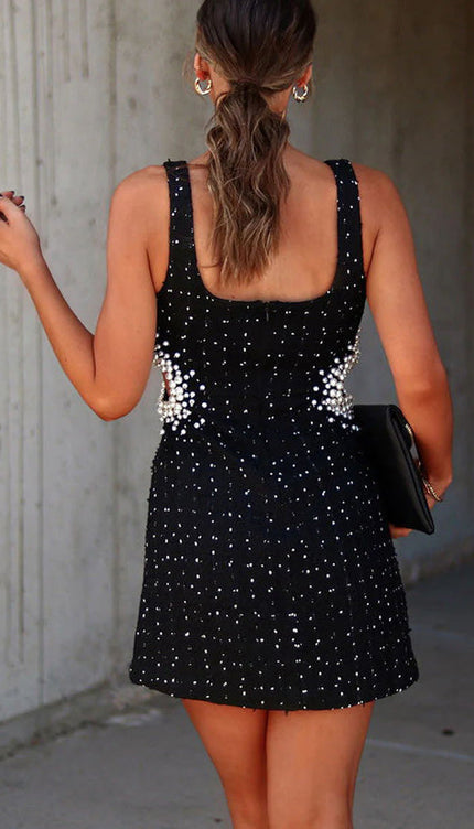 Robe tweed noir - Robe Addict