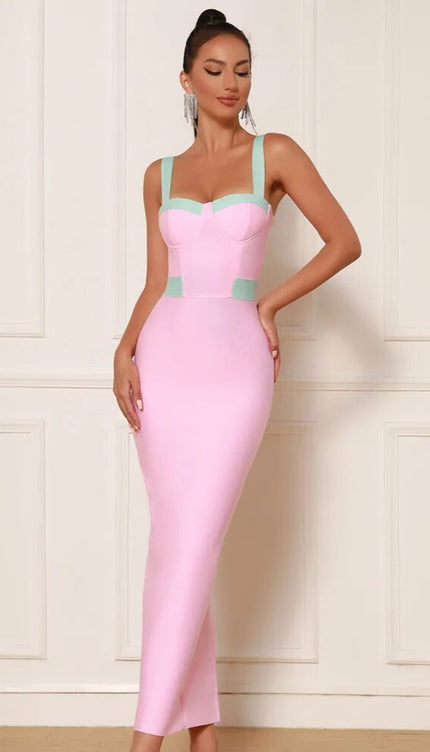 Robe vert et rose - Robe Addict