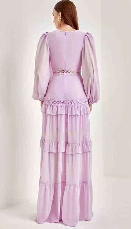 Robe violette longue - Robe Addict