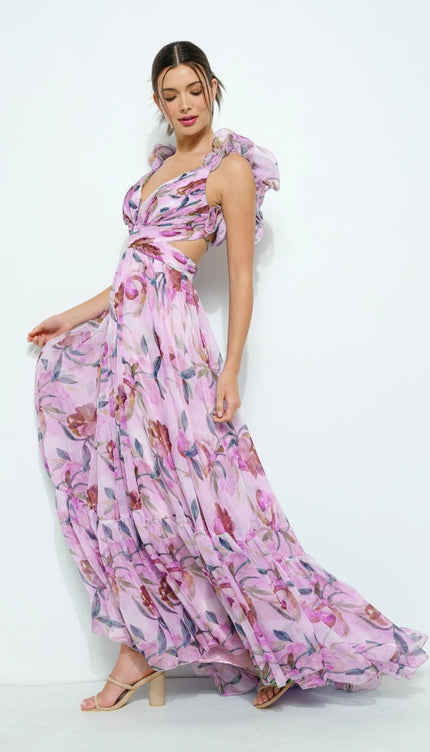 Robe voile fleurie - Robe Addict