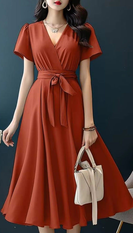 Robe cache coeur terracotta - Robe Addict